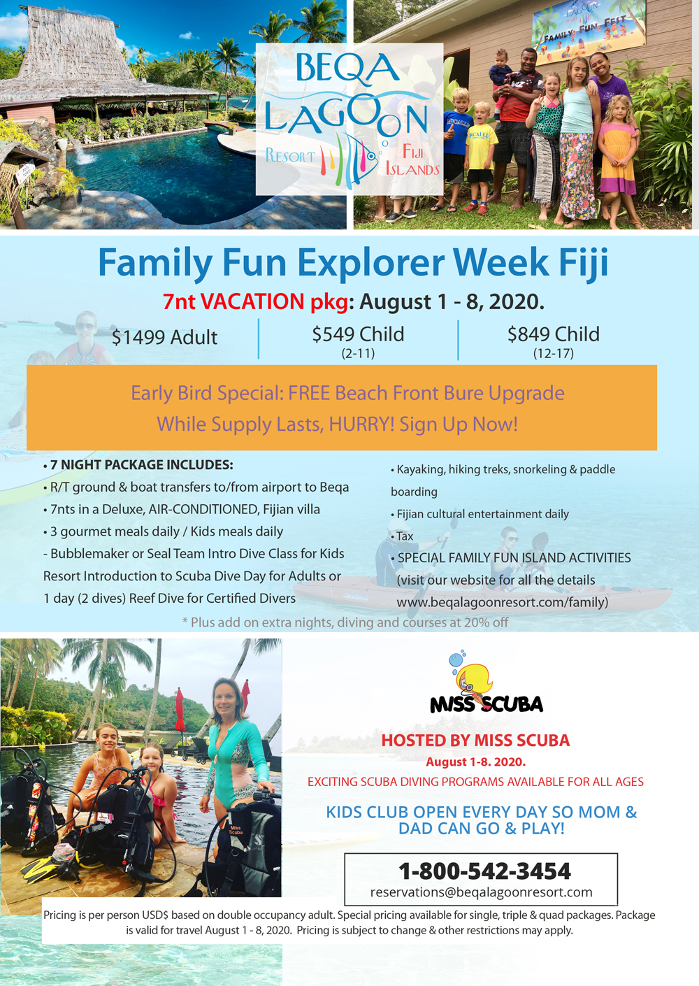 Family FUn Explorers Scuba Week in Fiji with Miss Scuba
